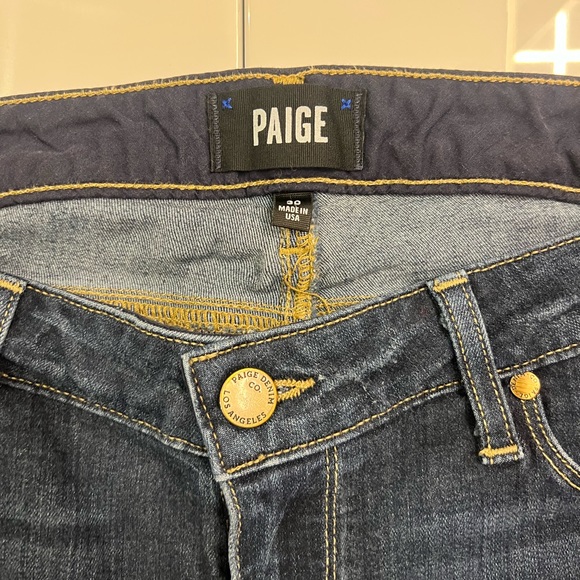 Paige Dark Washed Womens Jeans - Picture 2 of 3